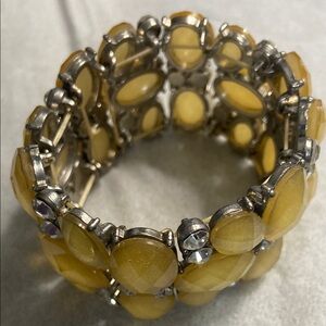 Elegant Yellow and Silver Bracelet